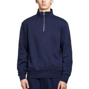 Best Selling <b>Men's</b> Casual Winter Long Sleeve <b>Quarter</b> <b>Zip</b> <b>Fleece</b> Sweatshirts Embroidered with Ribbed Cuff Bottom Latest Style - Product Image 1