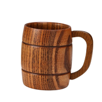 Tasse en bois massif naturel faite à la main de style américain Design classique pour le thé Bière Vin Lait Café Boissons chaudes pour la cuisine