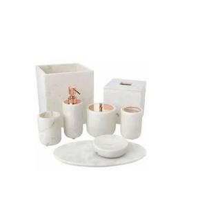 Distributeur Unique d'accessoires de salle de bain en marbre, bouteille de savon de luxe avec 4 pièces au meilleur prix - Product Image 6