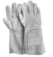 Gant haute température vache fendu résistant à la chaleur en cuir gant de travail de soudage gants d'hiver robustes sans CHROME certifié CE
