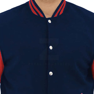 Chaqueta Universitaria para Hombre, 100% Algodón, Forro Suave de Invierno, Cuello Alto, Logotipo Frontal, Ajuste Cómodo para Equipos Escolares y Uso Diario - Product Image 5