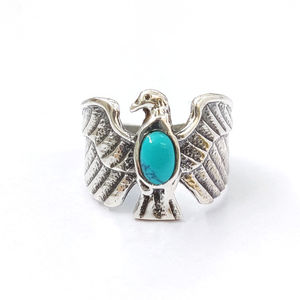 Turquoise <b>Adjustable</b> <b>Ring</b> 5.0 Grams Princess Cut Diamond Rose & Gold Plated Fashionable Trendy Bezel Setting Inlay Perfect Gift - Product Image 1