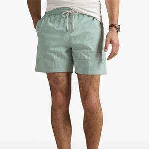 Pantalones Cortos Polo de Color Sólido de Tela Elástica Cómoda para Hombre, Corte Holgado, Colección de Ropa Casual de Verano - Product Image 5