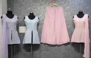 Paillettes de broderie en soie organza lourde de qualité supérieure coupe travail avec Cancan et toile Patta le plus populaire Lehenga Choli - Product Image 2