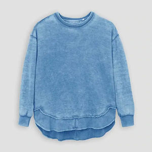 100% sudadera hecha de algodón liso personalizado cuello redondo precio al por mayor ajuste regular mujer Casual moda mujer sudaderas térmicas - Product Image 6