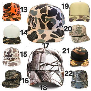 ODM OEM 5 Panneau Snapback Chapeau Ri256 Chapeau Logo Broderie Personnalisée Motif Camouflage Bord Plat avec Corde pour la Chasse et la Pêche en Plein Air - Product Image 6