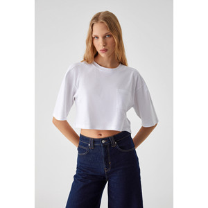 T-shirt oversize à col rond 100% coton pour femme ETHIQUET QEFKOP - Product Image 4
