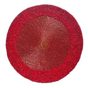 Beaded <b>Placemats</b> Fine Craft Round Cotton Table Mat Handmade Embroidered Factory Exporter Bulk Wholesale Indian Decor Supplier - Product Image 1