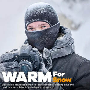 Masque de ski Balaclava Pro thermique d'hiver coupe-vent pour moto, sports de neige, masque pour hommes et femmes, noir marine - Product Image 2