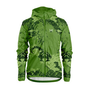 Wear 4 Games Custom Green <b>Camo</b> Eco Friendly Quick Dry Nylon Coated Waterproof Breathable Zipper Unisex Casual Windbreaker <b>Jacket</b> - Product Image 1