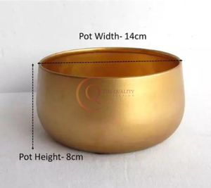 แจกันตั้งพื้นทรงรี ดีไซน์ชายฝั่งสีทองอร่าม ทำจากเหล็กโลหะน้ำหนักเบา ผลิตด้วยมือ เหมาะสำหรับปลูกต้นไม้ประดิษฐ์ ไม้อวบน้ำ และไม้ประดับชนิดอื่นๆ - Product Image 4