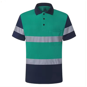 Wholesales Custom Workers Polo <b>Shirt</b> Reflective Safety Clothing Sewing Tape High Visibility Safety Polo <b>T</b>-<b>Shirt</b> - Product Image 1