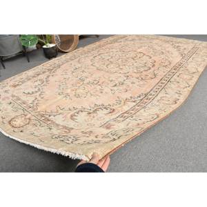 Tapis Turc Vintage Beige Vert 5.3 X 9ft Classique Grande Surface Laine Peluche Pile Hauteur Rectangulaire Couloir Motif Latex pour Chambres - Product Image 5