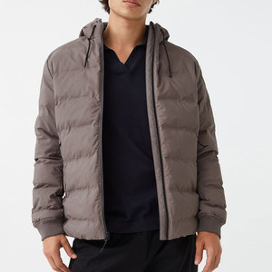 Veste matelassée personnalisée pour homme, brodée, imperméable, écologique, col montant, manteau d'hiver, capuche, parka d'extérieur standard isolée - Product Image 3