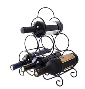 ที่วางไวน์โลหะสำหรับตกแต่งเคาน์เตอร์ที่วางขวดไวน์ที่ทำจากเหล็กสำหรับบาร์โรงแรม - Product Image 4