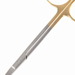 Meilleure qualité ciseaux à Iris demi-plaqué or 115mm ciseaux de salle de chirurgie professionnels droits - Product Image 3