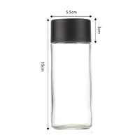 Bouteilles d'eau en verre de 8oz 250ml Récipients de boisson en verre vides avec couvercle à vis noir pour jus de boissons smoothies maison