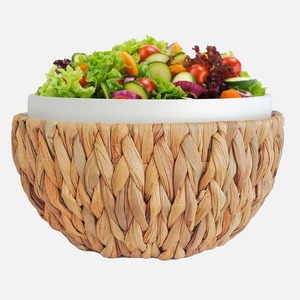 Water Hyacinth Salad Bowl Natural Natural Meal Presentation Decor Eco-Friendly Wholesale Vietnamese products - Product Image 5