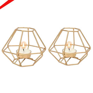 Bougeoirs à suspendre et au sol en métal fini doré de fantaisie - Product Image 5