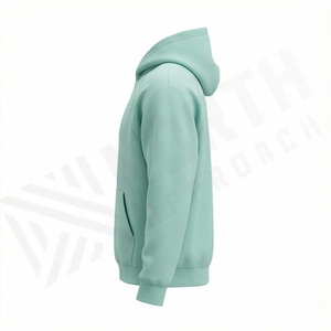 Sudadera con Capucha de Algodón Grueso Personalizada con Estampado y Bordado, Forro Polar Cálido, para Actividades al Aire Libre en Otoño, Corte Holgado - Product Image 3