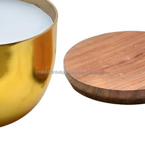 Best Quality Modern Style Gold Wood Lid Jar Candle in Low Price - Product Image 3