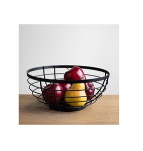 Cesta de frutas decorativa de mesa de diseño fantástico, cesta de frutas de color negro de alambre de hierro de gran calidad para la cesta de frutas más vendida - Product Image 1