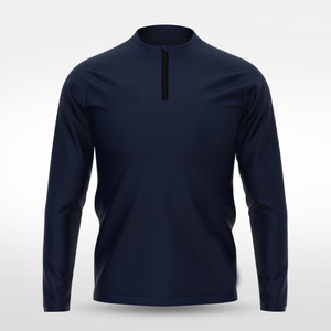 T-shirt à col zippé réversible léger pour homme – Haut d'entraînement athlétique, couche de sport décontractée pour la course et le fitness - Product Image 5