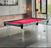 Offre spéciale, table de billard d'extérieur en marbre de 7 pieds, table de billard en verre, table de billard en verre d'ardoise pour portail, bar d'extérieur