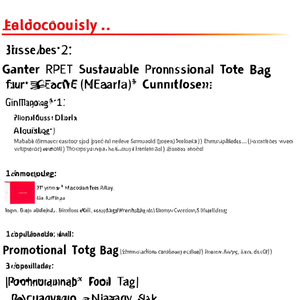 Borsa Promozionale Sostenibile RPET Ganter per Clienti Eco-Consapevoli - Product Image 2