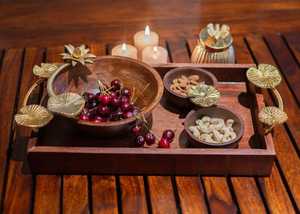 Tazón para Servir Ecológico Hecho a Mano con Diseño Artístico de Esmalte sobre Madera, Apto para Lavavajillas y Personalizable para una Decoración de Mesa Premium - Product Image 5