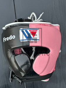 Ensemble de boxe bleu personnalisable de haute qualité en cuir de vache véritable avec fermeture à lacets, gants d'arts martiaux à doigts complets - Product Image 5