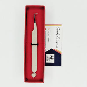 แหนบสำหรับต่อขนตาแบบกำหนดเองที่แข็งแกร่งบางตรงปริมาณ90องศาสแตนเลสทนทานติดฉลากส่วนตัว - Product Image 4