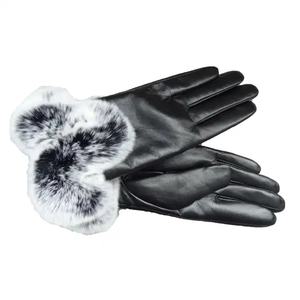 Women's Winter Full Finger Leather <b>Gloves</b> Fur-Fleeced Lining Warmed <b>Gloves</b> Made By Qasaab Co Winters <b>Gloves</b> - Product Image 4