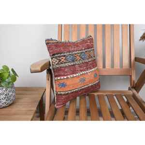 พรม kilim ขนแกะหลากสีขนาด14x14นิ้วถักด้วยลวดลายวินเทจแบบชนบทสำหรับหมอน - Product Image 2