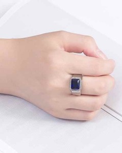 Bague cubaine en argent sterling 925, forme de fleur, sertie de moissanite VVS cultivée en laboratoire, luxe, mariage, streetwear, best-seller - Product Image 2
