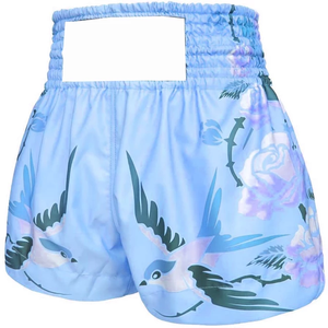 Fabricant de shorts de Muay Thai personnalisés, vente en gros de trunks de kickboxing en spandex/polyester, OEM, logo frontal, hommes, femmes, lutte, respirant - Product Image 1