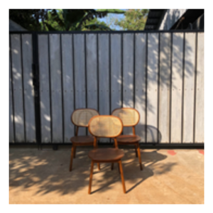 Silla de Estilo Minimalista con Respaldo Alto para Restaurante o Cafetería al Aire Libre, Asiento de Ratán, para Comedor, en Venta - Product Image 5
