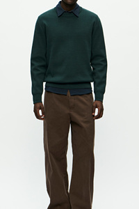 เสื้อสเวตเตอร์ผู้ชาย ผ้าถักเนื้อนุ่ม ระบายอากาศได้ดี อุ่นสบาย ดีไซน์ทันสมัย แขนเสื้อยืดหยุ่น น้ำหนักเบา หรูหรา - Product Image 2