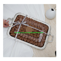 Plateau décoratif à chocolat en acier inoxydable de luxe fait à la main en vente