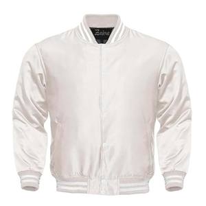 Veste de baseball pour hommes avec logo brodé personnalisé patchwork vente en gros veste en satin unisexe - Product Image 1