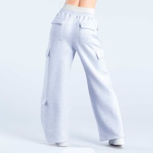 กางเกงคาร์โก้สตรีทแวร์สลิมฟิตกางเกงเอวสูงขากว้างกางเกงลำลองระบายอากาศขนาดพิเศษมีกระเป๋า - Product Image 5