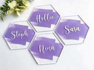 จานรองแก้วอะคริลิครูปทรงสี่เหลี่ยมที่มีดีไซน์ทำด้วยมือแบบเรียบง่ายเหมาะสำหรับวางบนโต๊ะกาแฟและชาและแผ่นรองหลากสี - Product Image 6