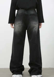 Jeans baggy en denim de haute qualité, streetwear décontracté, logo personnalisé, pour hommes - Product Image 5