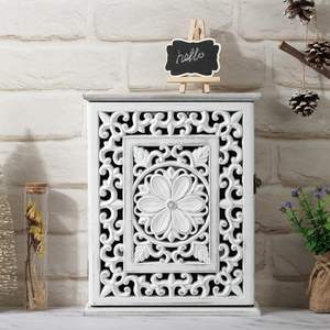 Wooden Key Holder for Wall Cabinet Hooks Wall Mounted <b>Hangers</b> Rustic <b>Decorative</b> Wood Key Rack with 6 Key - Product Image 2