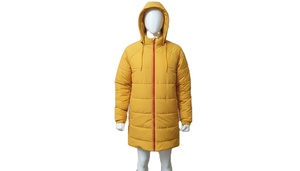 Veste longue matelassée imperméable de haute qualité, enduite d'un film, 100 % polyester, avec rembourrage 175 g/m², fermetures éclair sur les poches. - Product Image 6