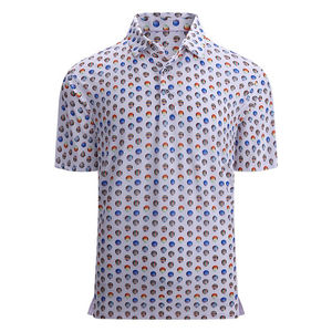 เสื้อโปโลพิมพ์ซับลิเมชันแขนสั้นทำจากโพลีเอสเตอร์100% โลโก้ออกแบบได้ตามต้องการ - Product Image 2