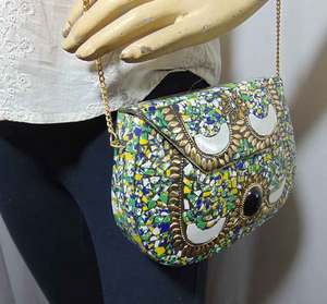 <b>Wedding</b> Evening <b>Clutch</b> Women's Bag 2019 Hot Sale Clear Metal Popular Green Party Light Handbag Handmade Fashionable Style - Product Image 5