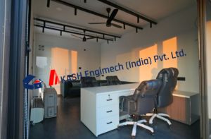 Akash Engimech - Contenedor de Oficina Modular de Acero Resistente, Personalizable, Prefabricado, Portátil, Diseño Moderno - Product Image 3