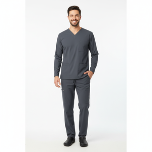 Conjunto de Uniforme Quirúrgico para Hombre, Transpirable, de Manga Corta, Pantalones, Uniforme de Hospital, Ropa de Trabajo Médica, Venta al por Mayor - Product Image 1