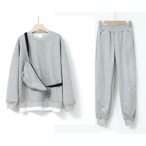 Conjunto Deportivo de 2 Piezas para Hombre, Invierno, Azul Claro, con Capucha, Transpirable, Cintura Elástica, Sudadera y Pantalones Jogger, 100% Algodón, Casual - Product Image 2